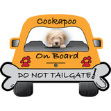Dog On Board Colored Car Magnet Bichon Lab Bulldog Cockapoo Golden Lhasa