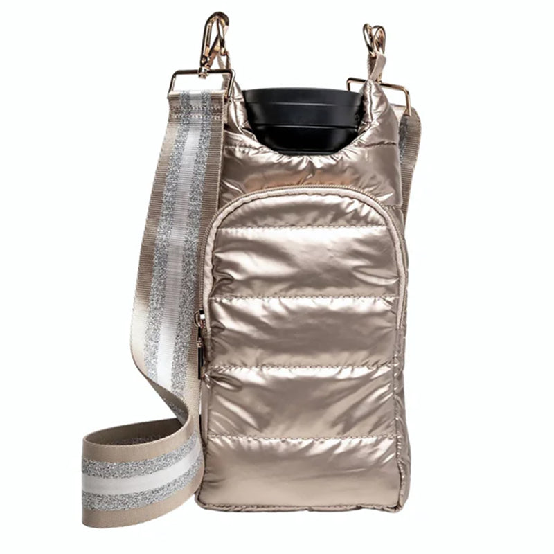 Gold Wanderfull Water Bottle Bag