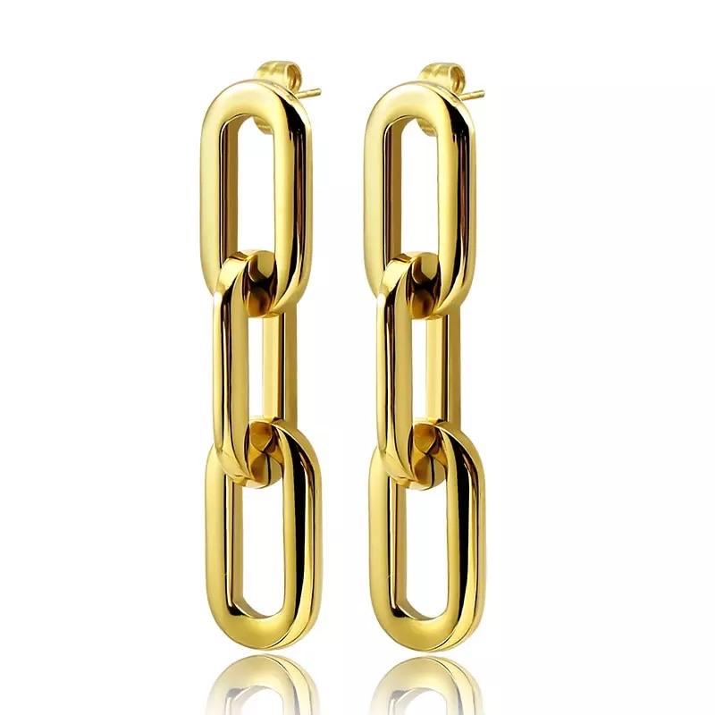 Jenna Link Paperclip 18K Gold Link Earrings by Sahira - ILoveThatGift