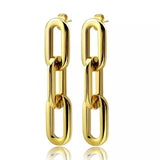 Jenna Link Paperclip 18K Gold Link Earrings by Sahira