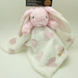Blankets and Beyond Soft Pink Pink Bunny NUNU with Hearts Baby Security Blanket