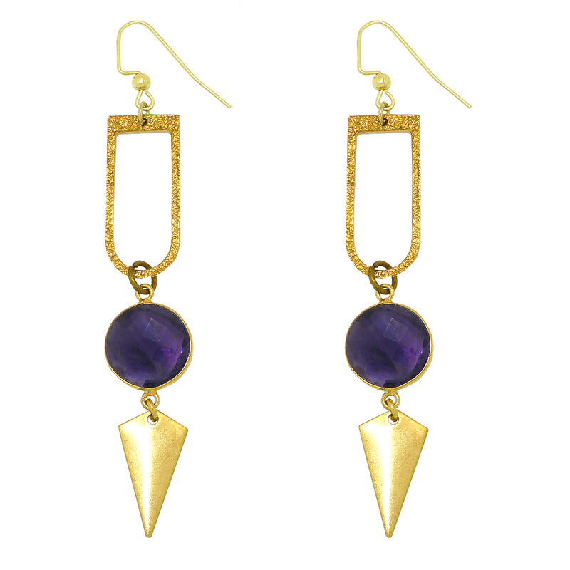 Hespera Cora Amethyst Dangle Geometric Earrings Nordstrom's - ILoveThatGift