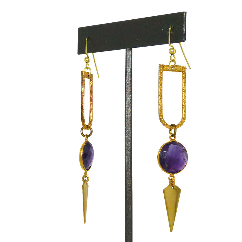 Hespera Cora Amethyst Dangle Geometric Earrings Nordstrom's - ILoveThatGift
