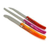 NEW Claude Dozorme Three Piece Laguiole Knife Gift Set Red Pink Orange - ILoveThatGift