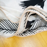 70% Cashmere 30% Silk Scarf Fashion Zebra Shawl Hand Rolled Kerchief 53" Square