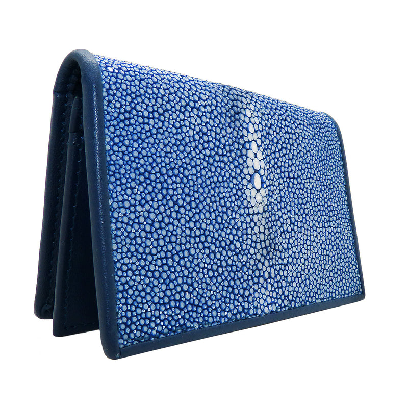 Blue Leather Stingray Business Credit Card Case - ILoveThatGift