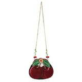 Mary Frances Wild Cherry Crossbody Clutch Handbag Red