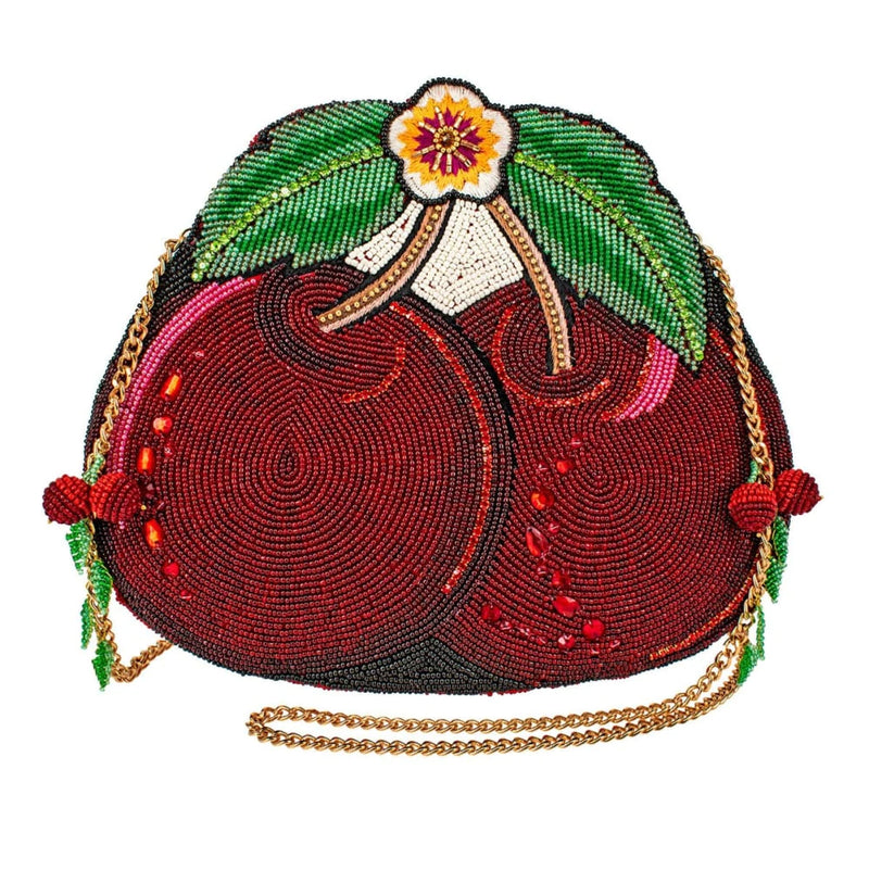 Mary Frances Wild Cherry Crossbody Clutch Handbag Red